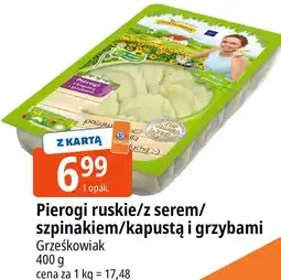 E.Leclerc Pierogi ruskie/z serem/szpinakiem/kapustą i grzybami Grześkowiak oferta