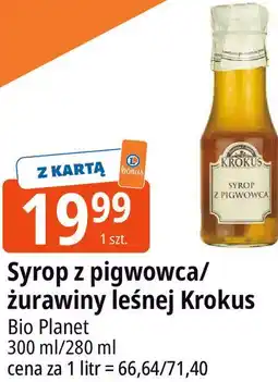 E.Leclerc Syrop z pigwowca/żurawiny leśnej Krokus oferta