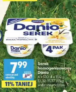 Delikatesy Centrum Serek homogenizowany Danio 4-pak oferta