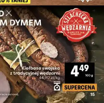 Delikatesy Centrum Kiełbasa swojska z tradycyjnej wędzarni Szlachecka Wędzarnia oferta