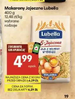 Delikatesy Centrum Makarony jajeczne Lubella oferta