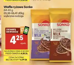 Delikatesy Centrum Wafle ryżowo-kukurydziane w czekoladzie mlecznej Milk Sonko oferta