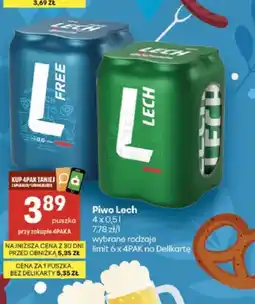 Delikatesy Centrum Piwo bezalkoholowe Lech 4-pak oferta