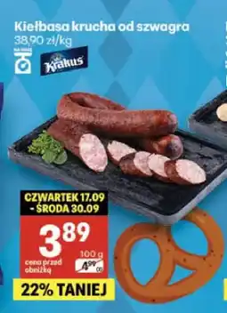 Delikatesy Centrum Kiełbasa krucha od szwagra Krakus oferta