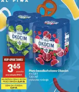 Delikatesy Centrum Piwo bezalkoholowe Okocim Granat z maliną 4-pak oferta