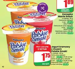 Dino Jogurt kremowy z musem brzoskwiniowym Polskie Smaki Bakoma oferta