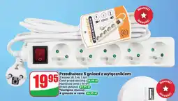 Dino Przedłużacz 5 gniazd z wyłącznikiem oferta