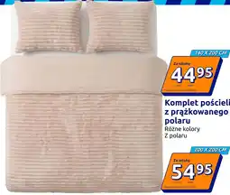 Action Komplet pościeli z prążkowanego polaru 140 x 200 cm oferta