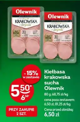 Żabka Kiełbasa krakowska sucha Olewnik oferta