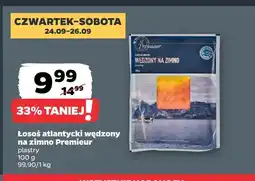 Netto Łosoś atlantycki wędzony na zimno plastry Premier oferta