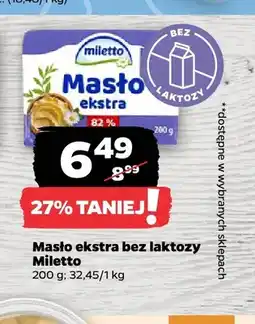 Netto Masło ekstra bez laktozy Miletto oferta