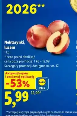 Lidl Nektarynki luzem oferta
