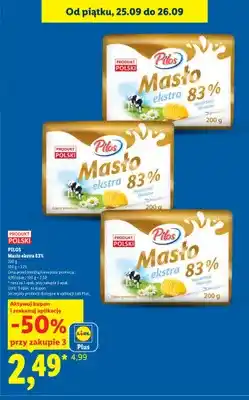 Lidl Masło ekstra Pilos 83% oferta