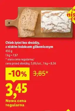 Lidl Chleb żytni bez drożdży z niskim indeksem glikemicznym oferta