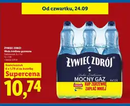 Lidl Woda źródlana gazowana Mocny Gaz 6-pak Żywiec Zdrój oferta