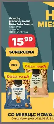 Netto Orzechy prażone solone nerkowce Duża Paka Sereno oferta