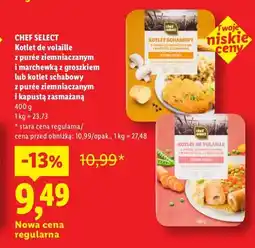 Lidl Kotlet de volaille z purée ziemniaczanym i marchewką z groszkiem Chef Select oferta