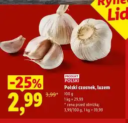 Lidl Czosnek polski oferta