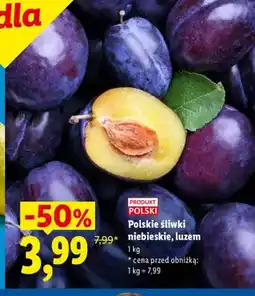 Lidl Polskie śliwki niebieskie luzem oferta