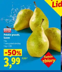Lidl Polskie gruszki luzem oferta