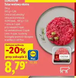 Lidl Tatar wołowy ekstra Sokołów oferta