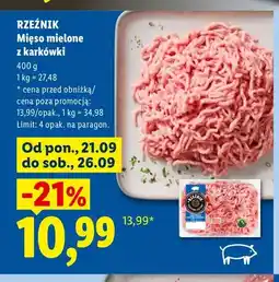 Lidl Mięso mielone z karkówki Rzeźnik oferta
