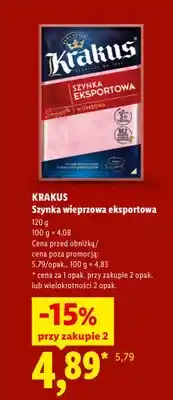 Lidl Szynka wieprzowa eksportowa Krakus oferta
