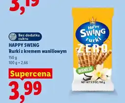 Lidl Rurki z kremem waniliowym Happy Swing oferta