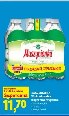 Lidl Woda mineralna gazowana magnezowo-wapniowa 6-pak Muszynianka oferta