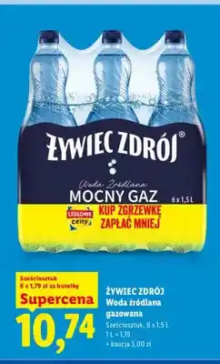 Lidl Woda źródlana gazowana 6-pak Żywiec Zdrój oferta
