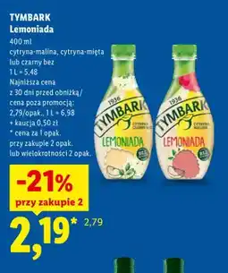 Lidl Lemoniada cytryna-malina Tymbark oferta