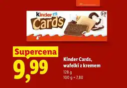 Lidl Kinder Cards wafelki z kremem oferta