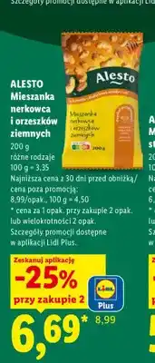 Lidl Mieszanka nerkowca i orzeszków ziemnych Alesto oferta
