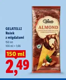 Lidl Lody rożek z migdałami Gelatelli oferta