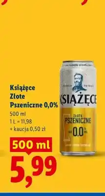 Lidl Piwo bezalkoholowe Książęce Złote Pszeniczne oferta