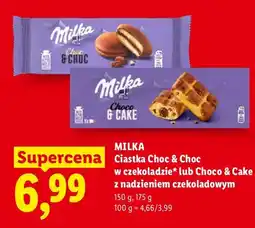 Lidl Ciastka Choco & Cake z nadzieniem czekoladowym Milka oferta
