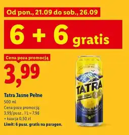 Lidl Piwo Tatra oferta