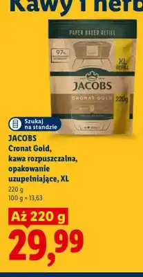Lidl Kawa rozpuszczalna Cronat Gold opakowanie uzupełniające XL Jacobs oferta