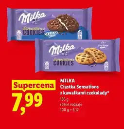 Lidl Ciastka Sensations Cookies Oreo Creme Milka oferta