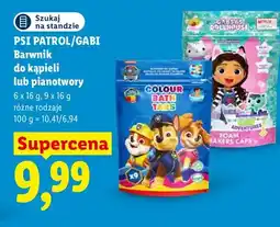 Lidl Barwnik do kąpieli 9-pak Psi Patrol/Gabi oferta