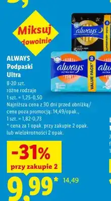 Lidl Podpaski Ultra Always oferta
