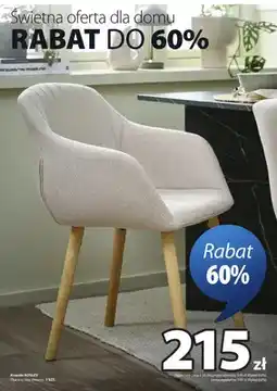 JYSK Krzesło Adslev tkanina i lite drewno oferta