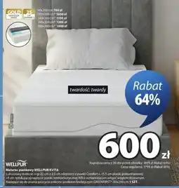 JYSK Materac piankowy Wellpur Kvita 80x200 cm oferta
