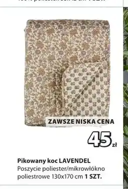 JYSK Pikowany koc Lavendel 130x170 cm oferta
