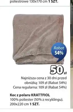 JYSK Koc z polaru Krattfiol 200x220 cm oferta