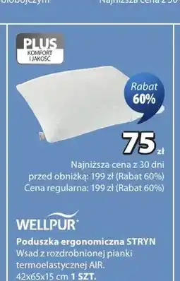 JYSK Poduszka ergonomiczna Stryn 42x65x15 cm Wellpur oferta