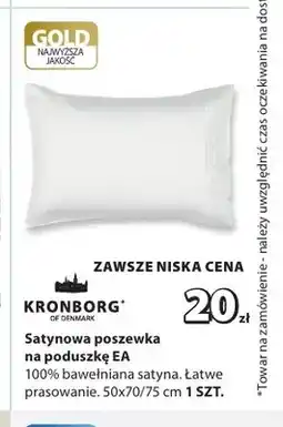 JYSK Satynowa poszewka na poduszkę Ea 50x70/75 cm Kronborg oferta