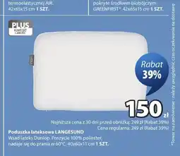 JYSK Poduszka lateksowa Langesund 40x60x11 cm oferta