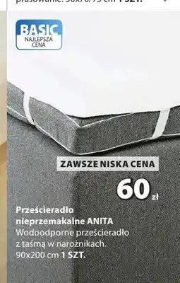 JYSK Prześcieradło nieprzemakalne Anita 90x200 cm oferta