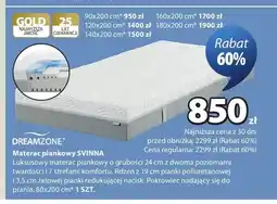 JYSK Materac piankowy Svinna 90x200 cm Dreamzone oferta